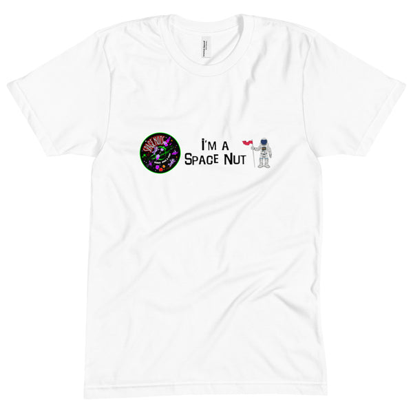 Unisex Crew Neck Tee - I'm A Space Nut White Logo